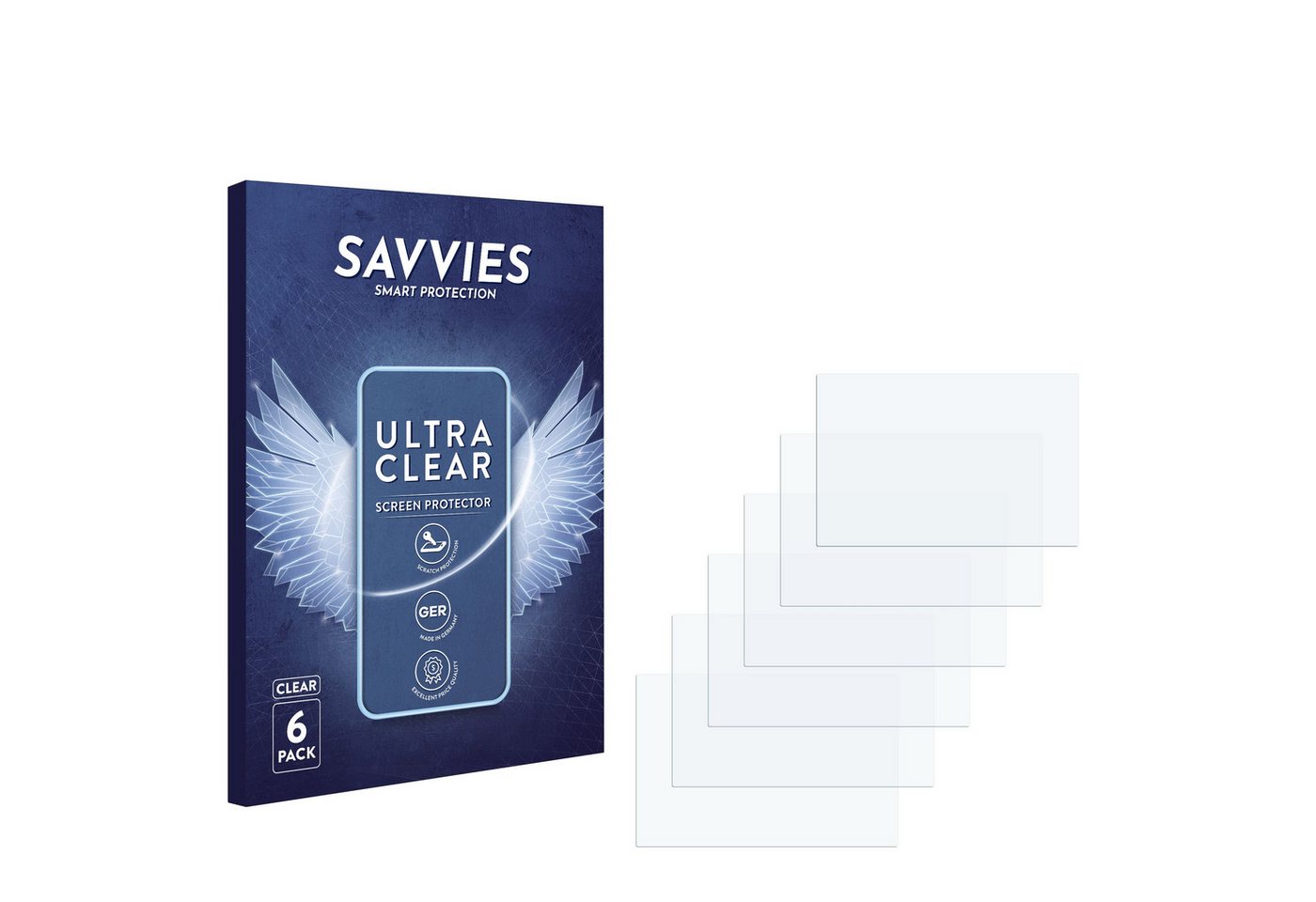 Savvies Schutzfolie für Fischer SW-LCD ProLine (E-Bike Display), Displayschutzfolie, 6 Stück, Folie klar von Savvies