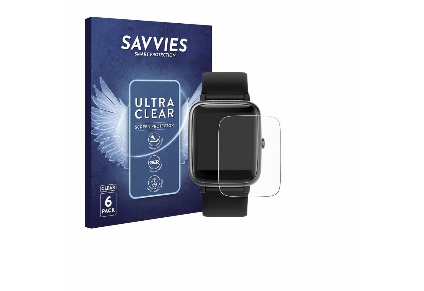 Savvies Displayschutzfolie Schutzfolie für Fitpolo ID205L 1.3", 6 Stück, Displayschutz Schutz Folie Klar Transparent Savvies Displayschutzfolie Schutzfolie für Fitpolo ID205L 1.3", 6 Stück, Displayschutz Schutz Folie Klar Transparent von Savvies