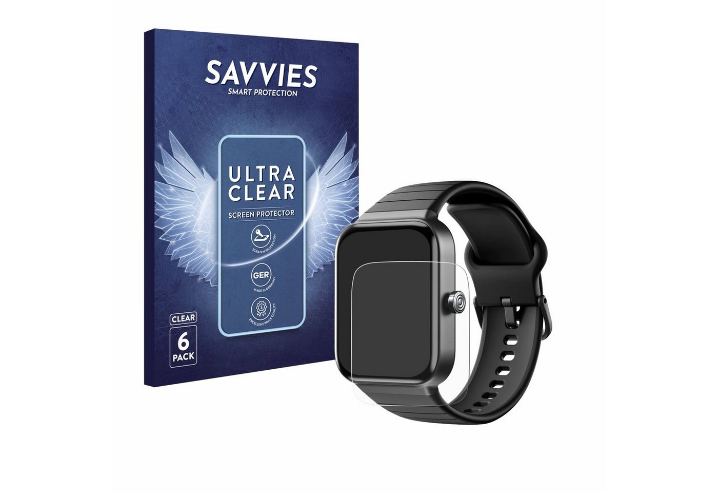 Savvies Displayschutzfolie Schutzfolie für Fitpolo IDW15 1.8", 6 Stück, Displayschutz Schutz Folie Klar Transparent Savvies Displayschutzfolie Schutzfolie für Fitpolo IDW15 1.8", 6 Stück, Displayschutz Schutz Folie Klar Transparent von Savvies
