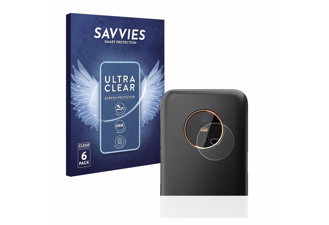 Savvies Displayschutzfolie Schutzfolie für Gigaset GX6 (NUR Kameraschutz), 6 Stück, Displayschutz Schutz Folie Klar Transparent von Savvies