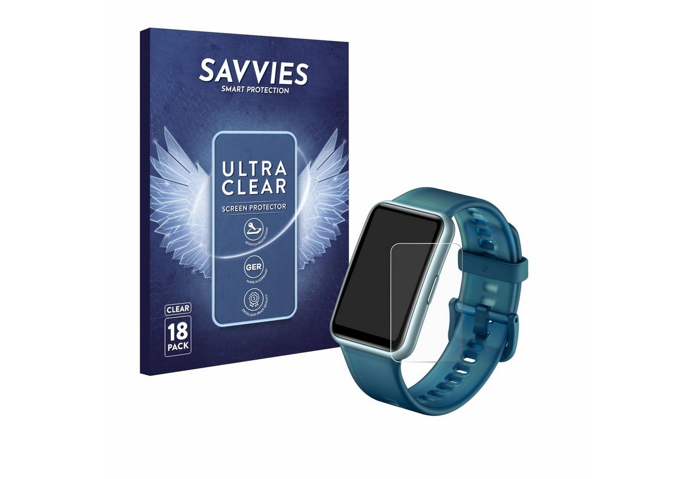 Savvies Schutzfolie für Huawei Watch Fit Special Edition, Displayschutzfolie, 18 Stück, Folie klar von Savvies