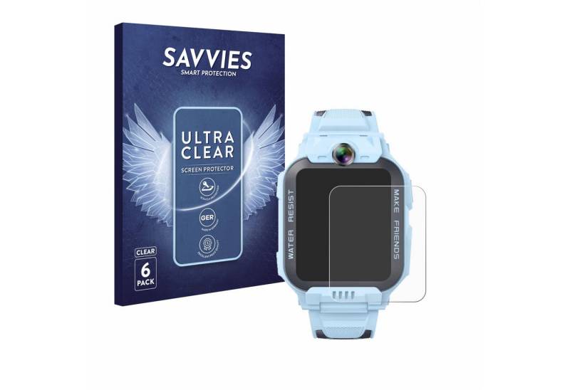 Savvies Displayschutzfolie Schutzfolie für Imoo Watch Phone Z7, 6 Stück, 6 Stück, Displayschutz Schutz Folie Klar Transparent von Savvies