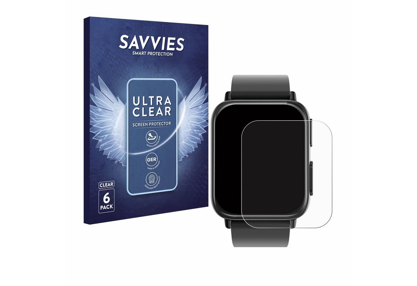 Savvies Displayschutzfolie Schutzfolie für Kardena Care Plus 2, 6 Stück, Displayschutz Schutz Folie Klar Transparent Savvies Displayschutzfolie Schutzfolie für Kardena Care Plus 2, 6 Stück, Displayschutz Schutz Folie Klar Transparent von Savvies