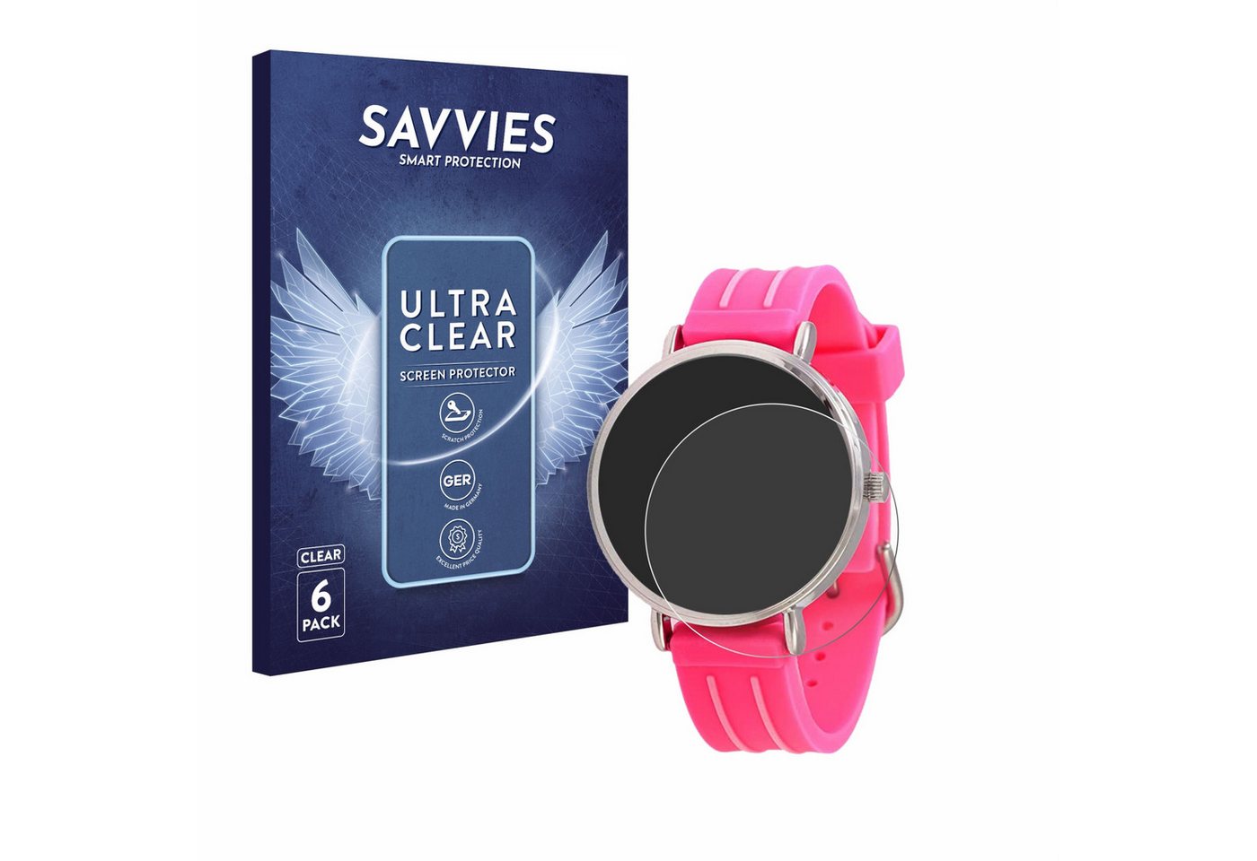 Savvies Schutzfolie für Kiddus Children´s Learning Watch, Displayschutzfolie, 6 Stück, Folie klar von Savvies