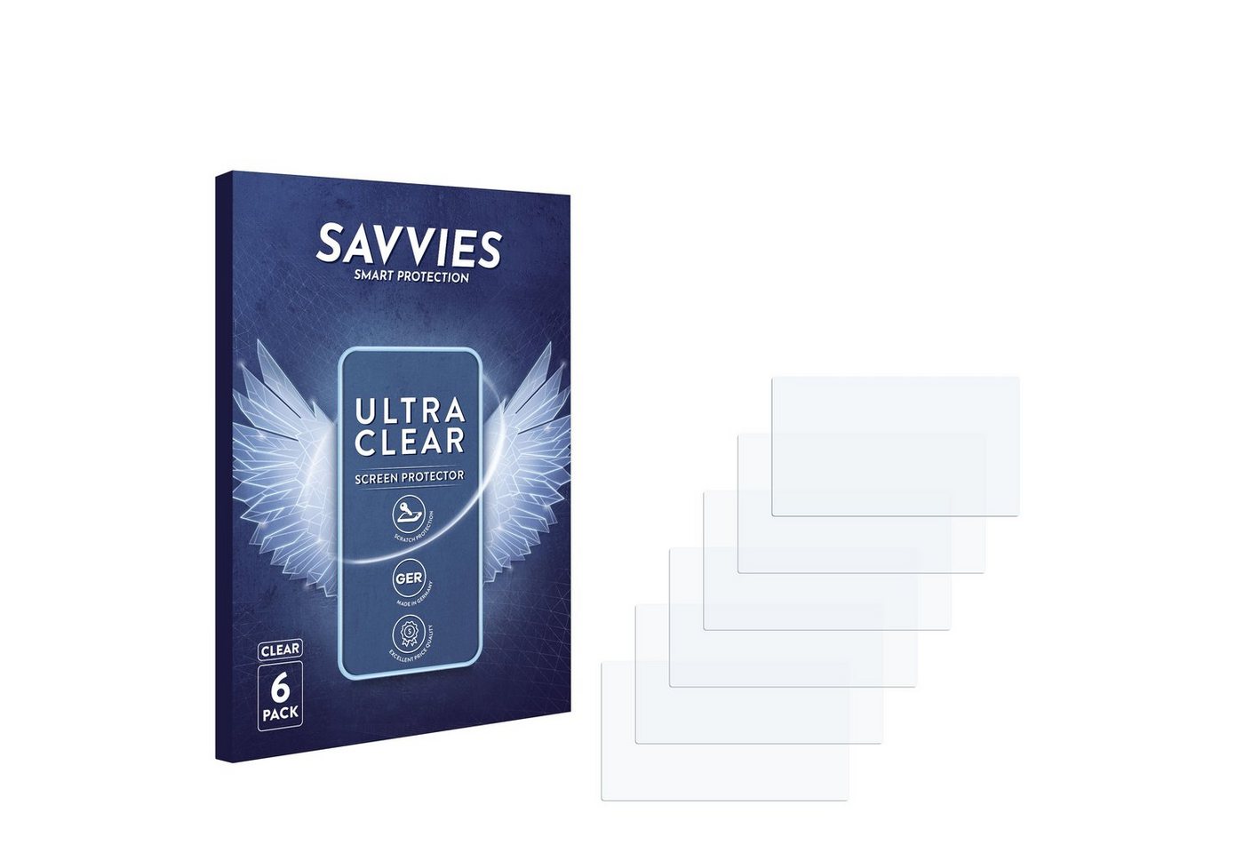 Savvies Schutzfolie für Lexibook Junior Tablet 2, Displayschutzfolie, 6 Stück, Folie klar von Savvies