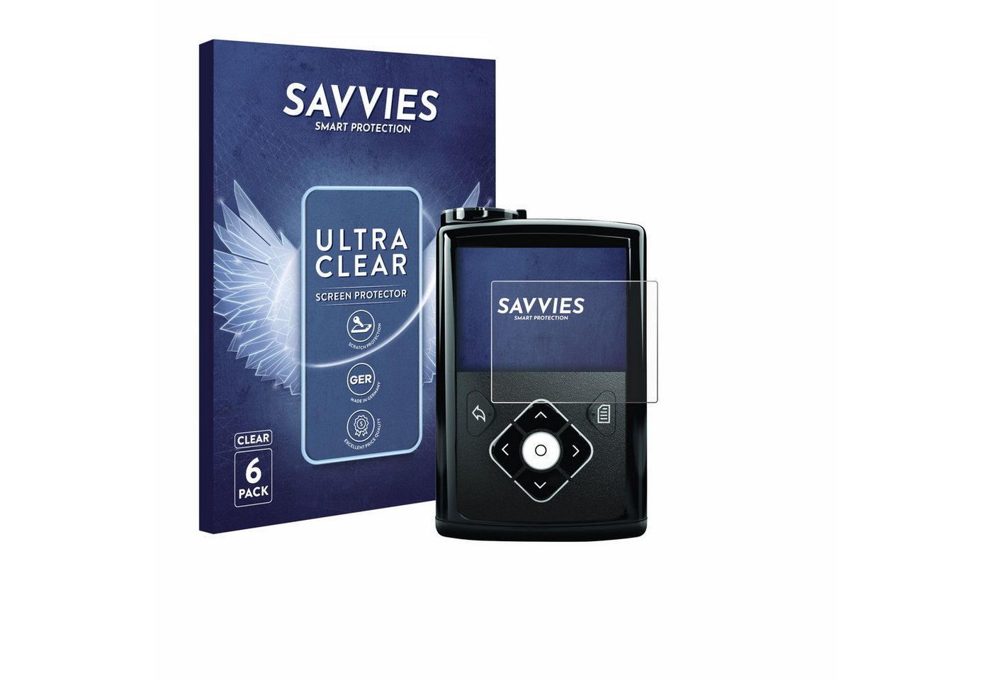 Savvies Displayschutzfolie Schutzfolie für Medtronic Minimed 640G, 6 Stück, Displayschutz Schutz Folie Klar Transparent Savvies Displayschutzfolie Schutzfolie für Medtronic Minimed 640G, 6 Stück, Displayschutz Schutz Folie Klar Transparent von Savvies