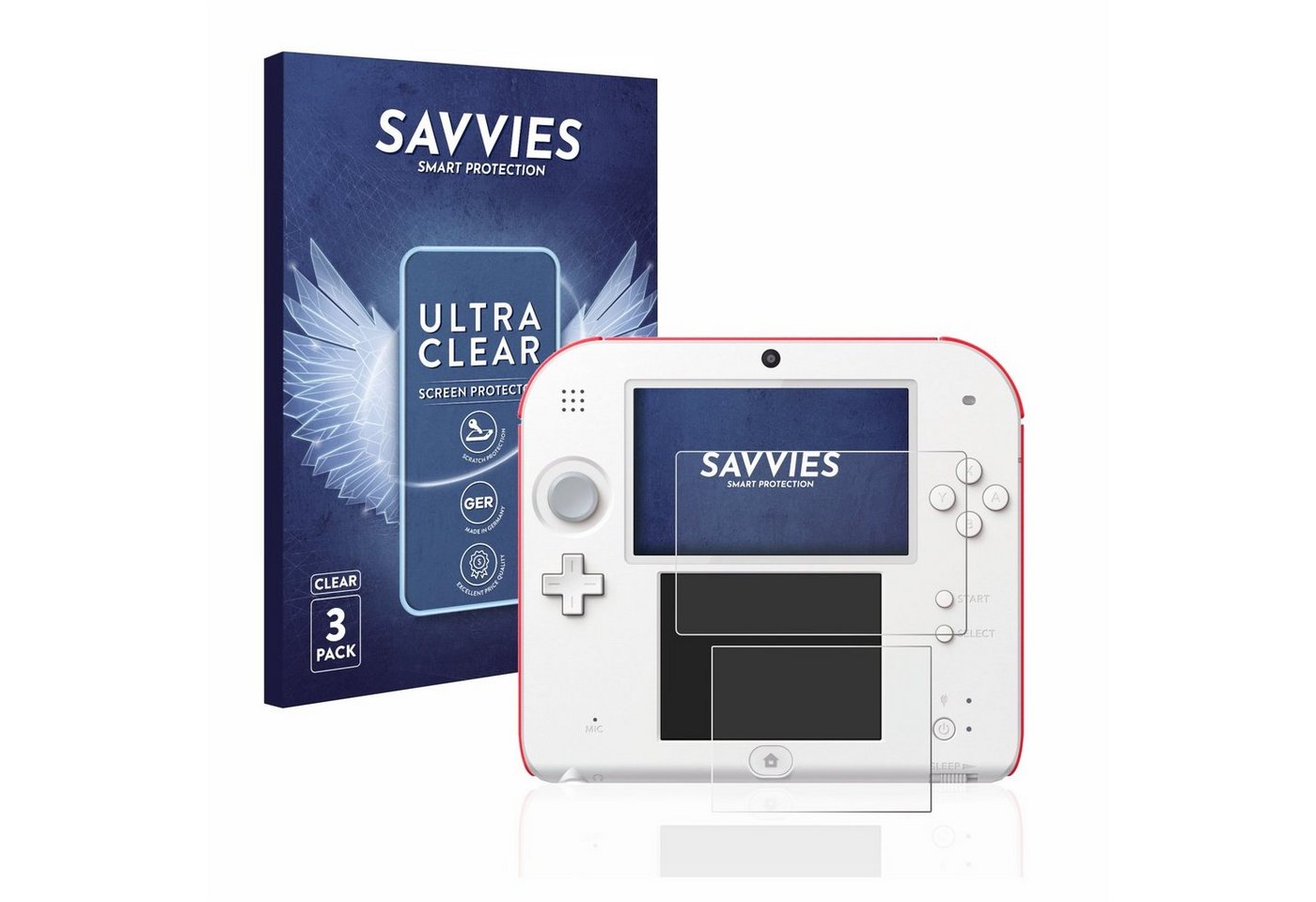 Savvies Displayschutzfolie Schutzfolie für Nintendo 2DS, 6 Stück, 6 Stück, Displayschutz Schutz Folie Klar Transparent Savvies Displayschutzfolie Schutzfolie für Nintendo 2DS, 6 Stück, 6 Stück, Displayschutz Schutz Folie Klar Transparent von Savvies