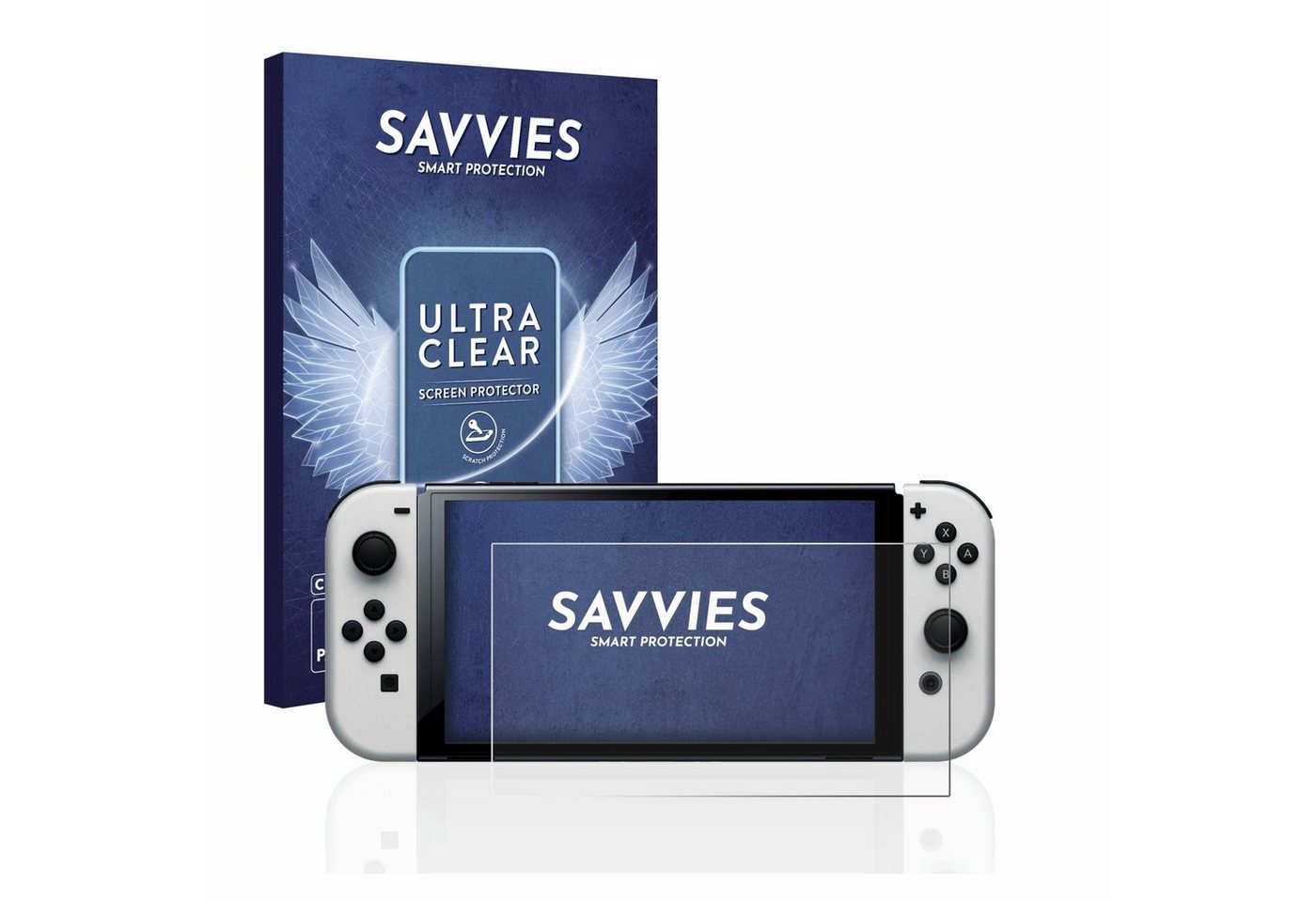 Savvies Schutzfolie für Nintendo Switch OLED-Modell, Displayschutzfolie, 6 Stück, Folie klar von Savvies