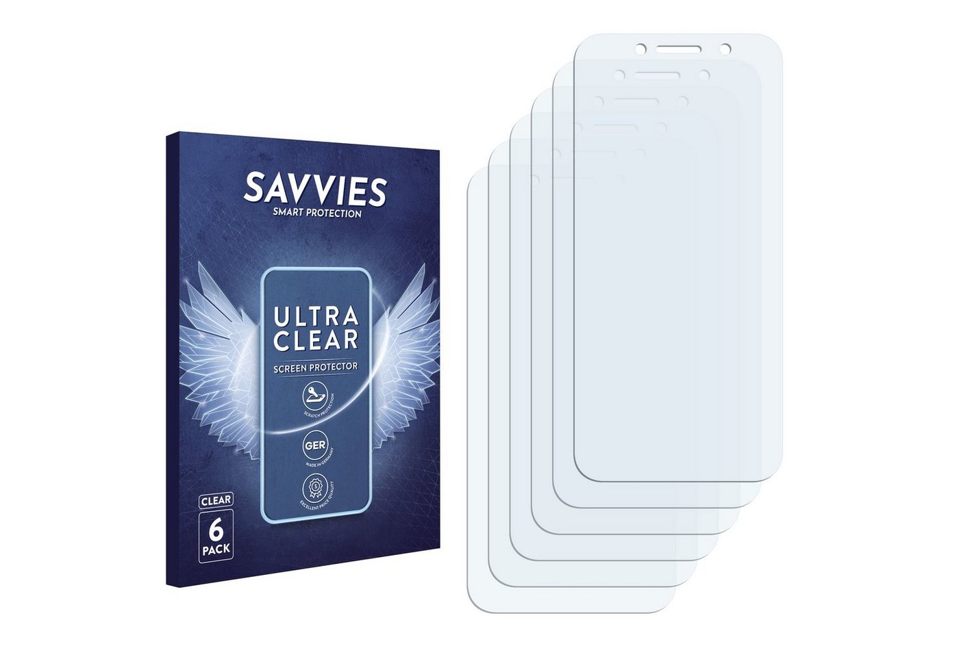 Savvies Schutzfolie für Nokia C1 Plus, Displayschutzfolie, 6 Stück, Folie klar von Savvies