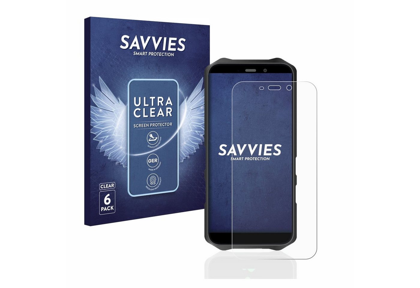Savvies Schutzfolie für Oukitel WP12 Pro, Displayschutzfolie, 6 Stück, Folie klar von Savvies