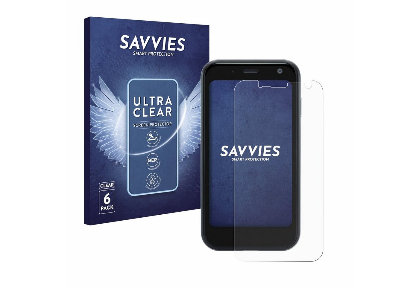 Savvies Schutzfolie für Palm Mini Smartphone, Displayschutzfolie, 6 Stück, Folie klar von Savvies