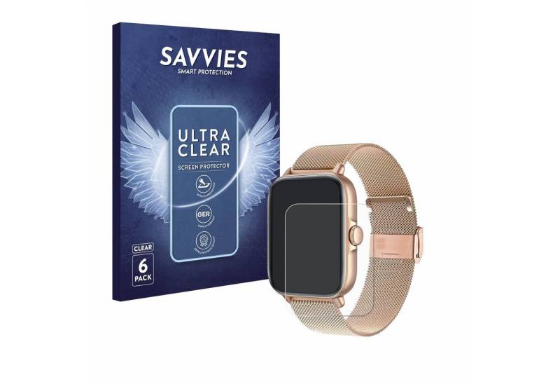 Savvies Displayschutzfolie Schutzfolie für Pireware Elegance 3 1.69", 6 Stück, 6 Stück, Displayschutz Schutz Folie Klar Transparent von Savvies