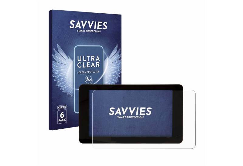 Savvies Displayschutzfolie Schutzfolie für Raspberry Pi Touchscreen 7", 6 Stück, Displayschutz Schutz Folie Klar Transparent von Savvies