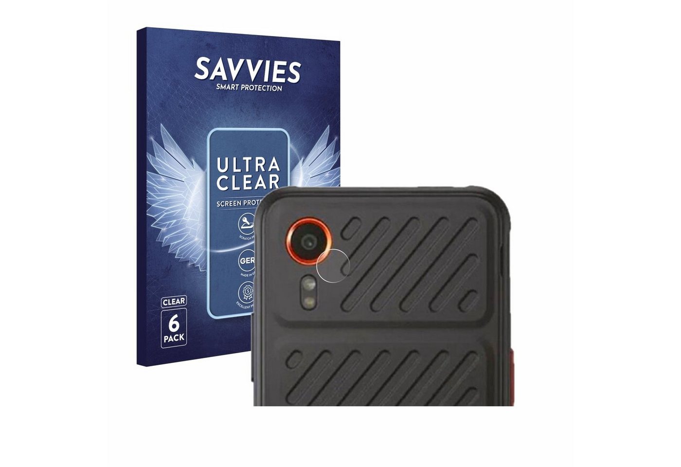 Savvies Displayschutzfolie Schutzfolie für Samsung Galaxy XCover 7 (NUR Kameraschutz), 6 Stück, Displayschutz Schutz Folie Klar Transparent von Savvies