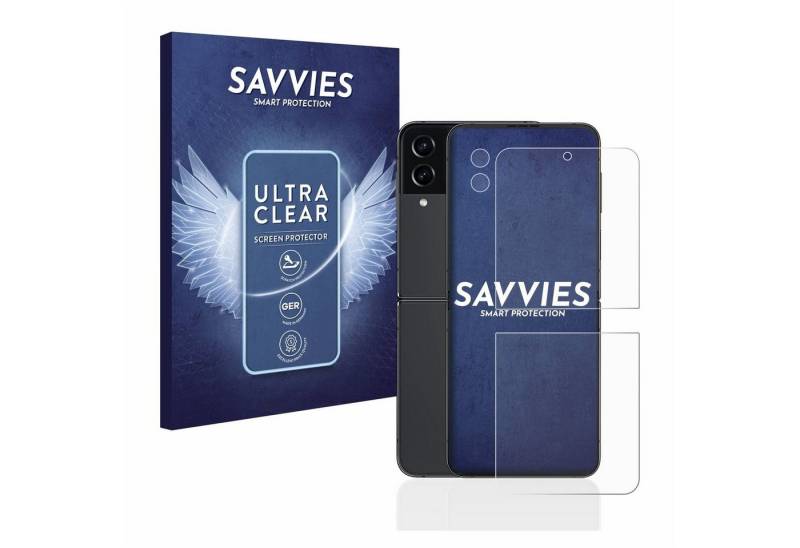 Savvies Schutzfolie für Samsung Galaxy Z Flip 4 (Display+Kamera), Displayschutzfolie, 18 Stück, Folie klar von Savvies