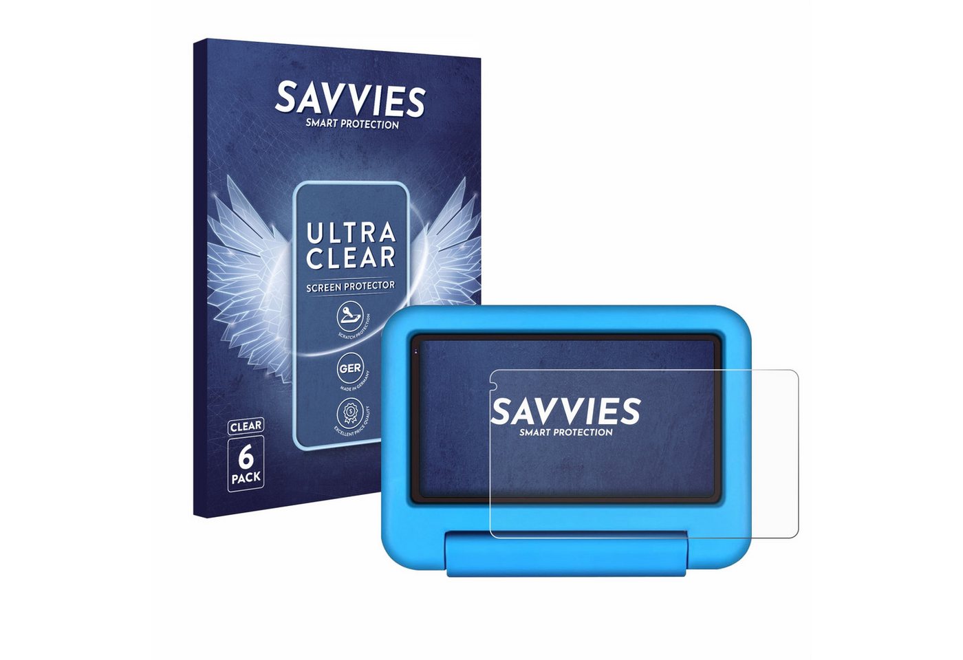 Savvies Schutzfolie für Sebbe S21 Kids Tablet 7, Displayschutzfolie, 6 Stück, Folie klar" von Savvies