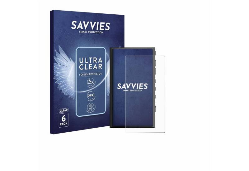 Savvies Schutzfolie für Sony A300 Walkman, Displayschutzfolie, 6 Stück, Folie klar von Savvies