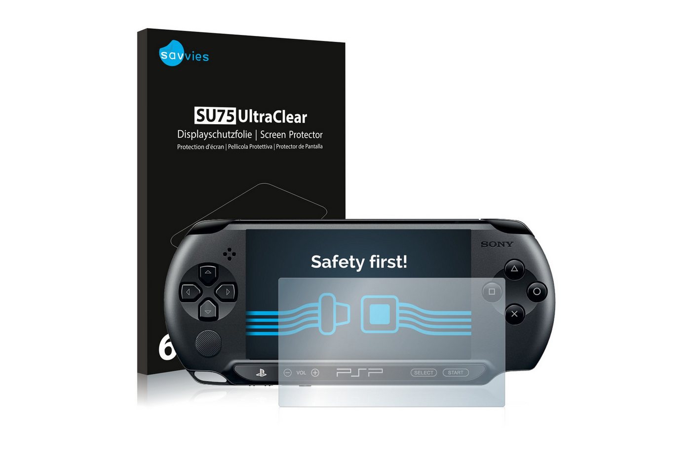 Savvies Displayschutzfolie Schutzfolie für Sony PSP 2000, 6 Stück, 6 Stück, Displayschutz Schutz Folie Klar Transparent Savvies Displayschutzfolie Schutzfolie für Sony PSP 2000, 6 Stück, 6 Stück, Displayschutz Schutz Folie Klar Transparent von Savvies
