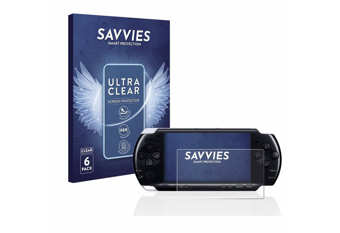 Savvies Displayschutzfolie Schutzfolie für Sony PSP 3004, 6 Stück, 6 Stück, Displayschutz Schutz Folie Klar Transparent Savvies Displayschutzfolie Schutzfolie für Sony PSP 3004, 6 Stück, 6 Stück, Displayschutz Schutz Folie Klar Transparent von Savvies