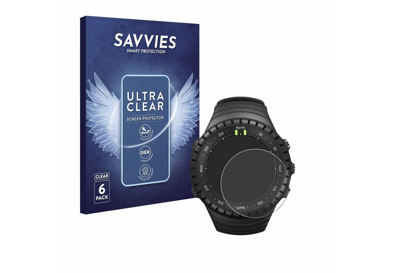 Savvies Displayschutzfolie Schutzfolie für Suunto Core All Black, 6 Stück, Displayschutz Schutz Folie Klar Transparent Savvies Displayschutzfolie Schutzfolie für Suunto Core All Black, 6 Stück, Displayschutz Schutz Folie Klar Transparent von Savvies