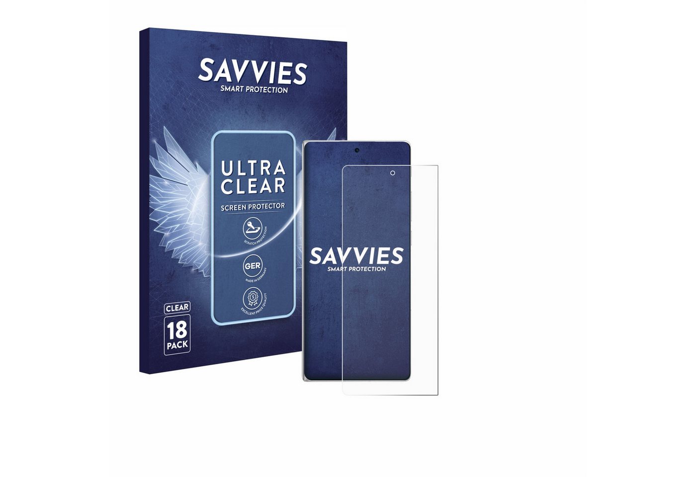 Savvies Schutzfolie für Vivo X Fold3, Displayschutzfolie, 18 Stück, Folie klar von Savvies