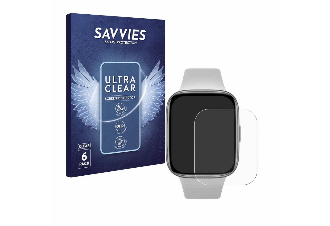 Savvies Displayschutzfolie Schutzfolie für Xiaomi Redmi Watch 3 Active, 6 Stück, Displayschutz Schutz Folie Klar Transparent Savvies Displayschutzfolie Schutzfolie für Xiaomi Redmi Watch 3 Active, 6 Stück, Displayschutz Schutz Folie Klar Transparent von Savvies