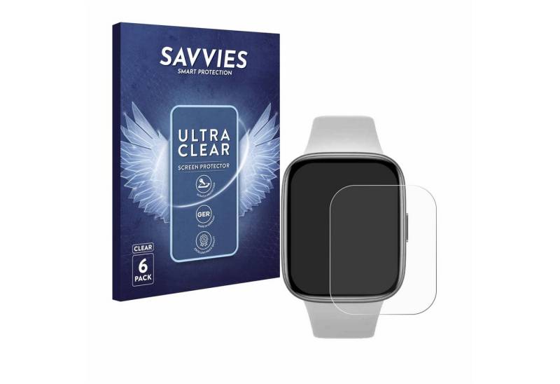 Savvies Displayschutzfolie Schutzfolie für Xiaomi Redmi Watch 3 Active, 6 Stück, 6 Stück, Displayschutz Schutz Folie Klar Transparent von Savvies