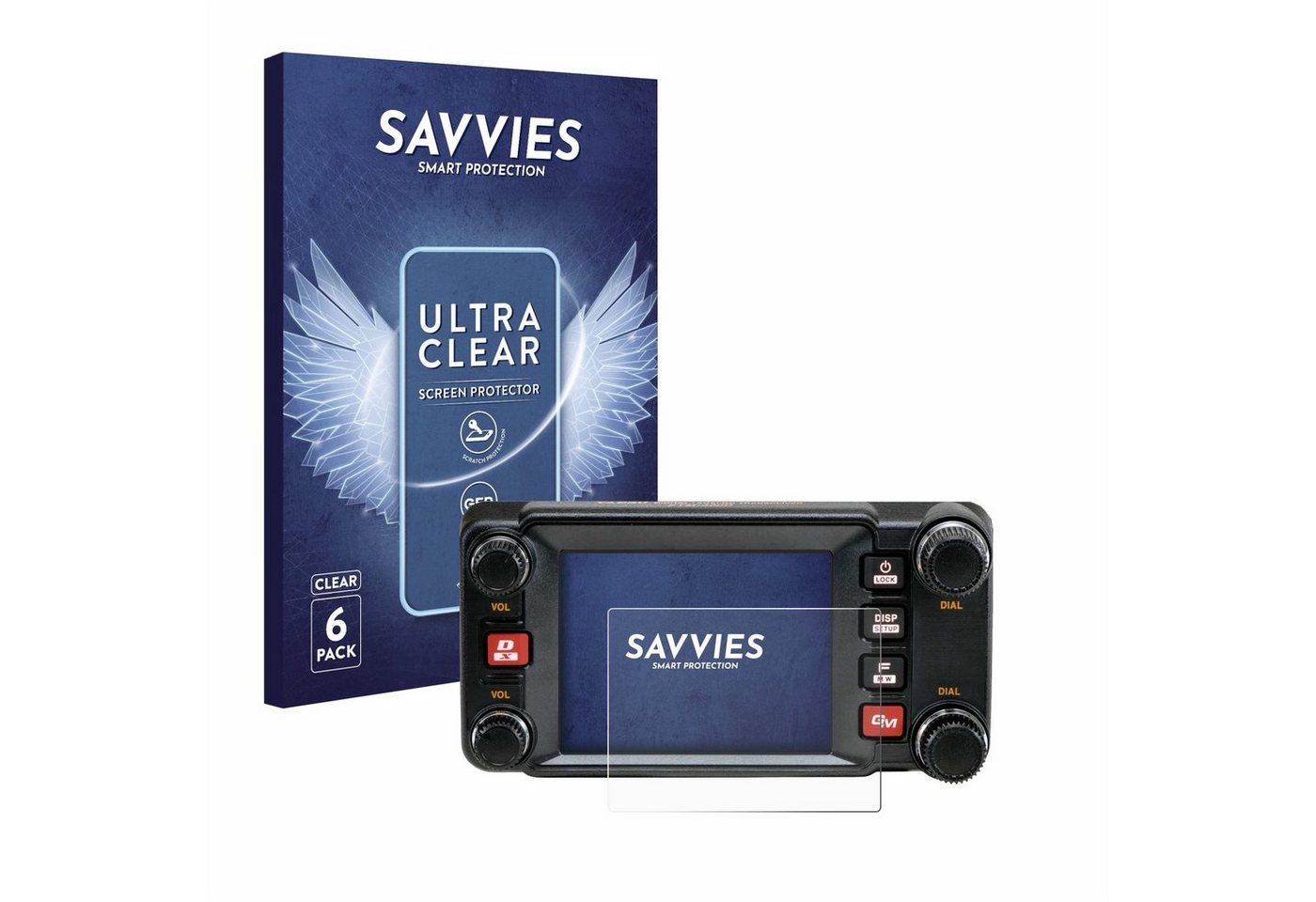 Savvies Schutzfolie für Yaesu FTM-400XDR, Displayschutzfolie, 6 Stück, Folie klar von Savvies