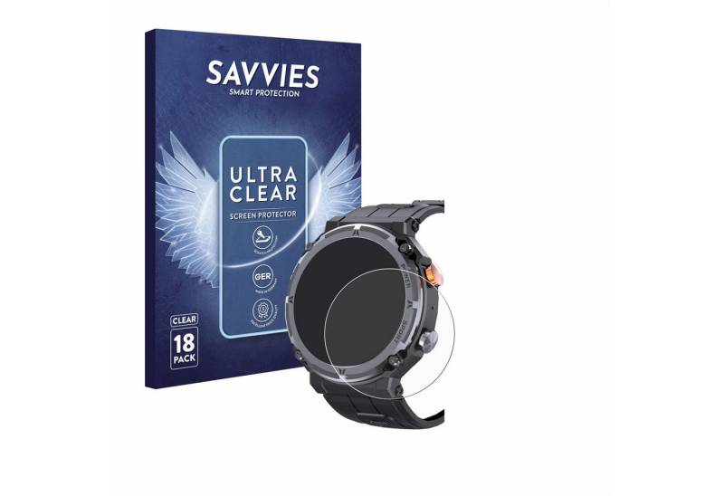 Savvies Schutzfolie für bedee Smartwatch 1.39, Displayschutzfolie, 18 Stück, Folie klar" von Savvies