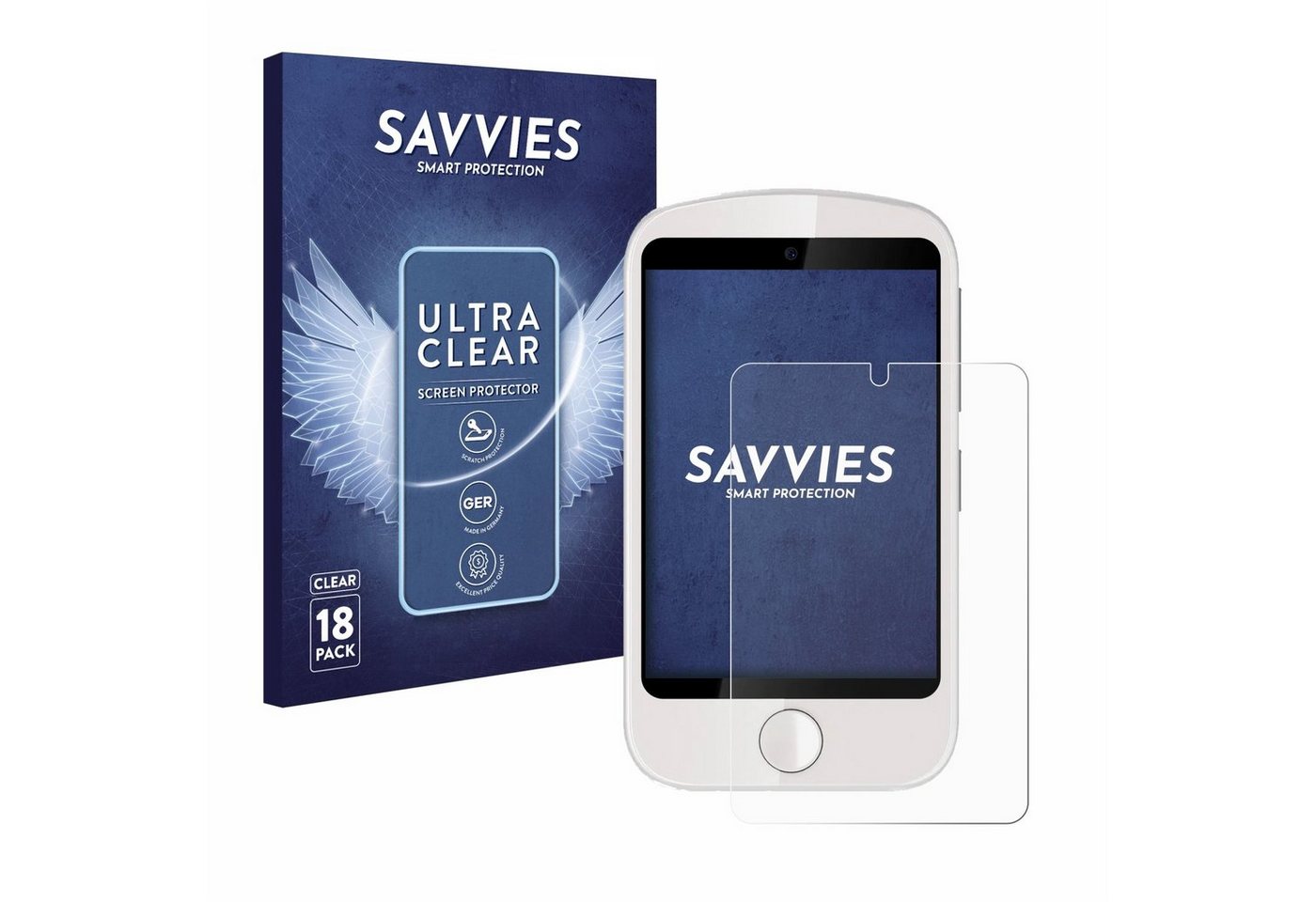 Savvies Schutzfolie für ele ELEOPTION Kids smartphone, Displayschutzfolie, 18 Stück, Folie klar von Savvies
