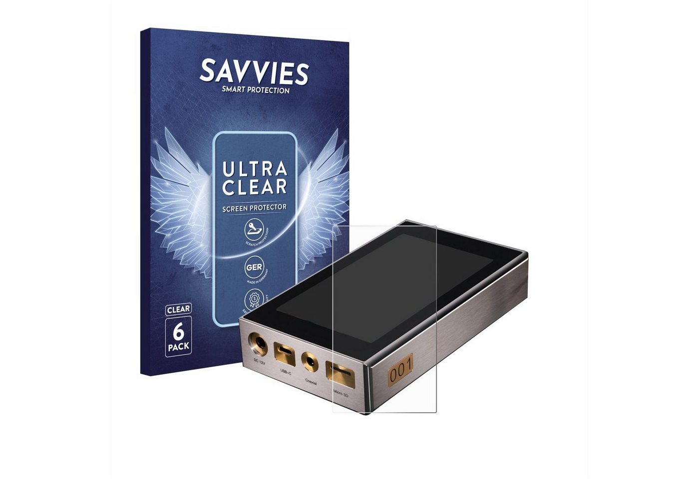 Savvies Schutzfolie für iBasso DX320 Max Ti, Displayschutzfolie, 6 Stück, Folie klar von Savvies