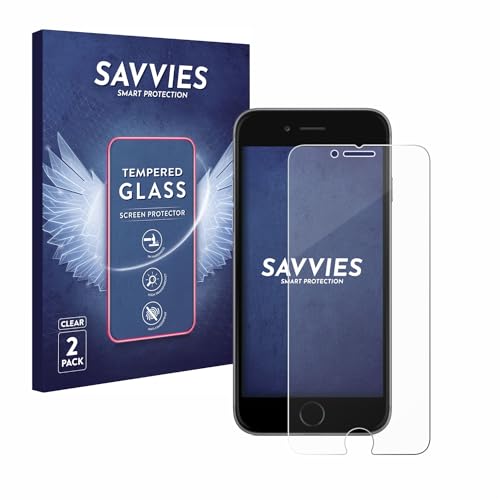 Savvies Panzer Schutz Glas für Apple iPhone 6S (2 Stück) 9H Hartglas, Anti-Fingerprint, Displayschutz von Savvies