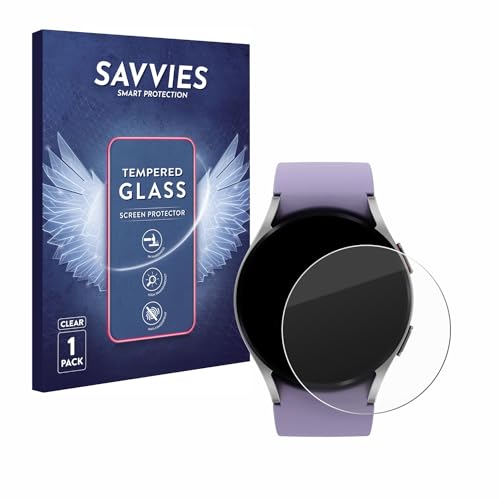 Savvies Panzer Schutz Glas für Samsung Galaxy Watch 5 (40mm) 9H Hartglas, Anti-Fingerprint, Displayschutz von Savvies