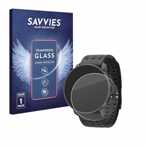 Savvies Panzer Schutz Glas für Suunto 9 Peak Pro 9H Hartglas, Anti-Fingerprint, Displayschutz von Savvies