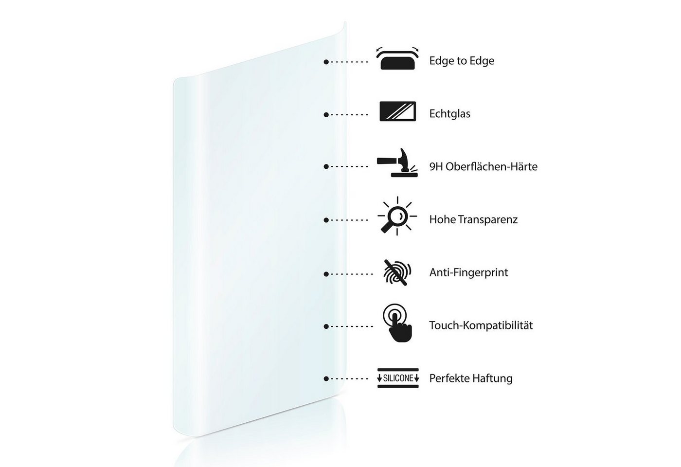 Savvies Displayschutzglas Xtreme Glass 2.5D Full Cover Panzerglas für Nothing Phone (1) (schwarz) für Nothing Phone (1), 2 Stück, Schutzglas klar von Savvies