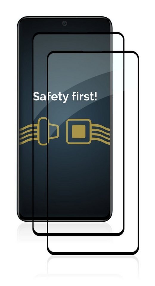 Savvies Displayschutzglas Xtreme Glass 2.5D Full Cover Panzerglas für Xiaomi Redmi Note 11 Pro+ 5G (schwarz) für Xiaomi Redmi Note 11 Pro+ 5G, 2 Stück, Schutzglas klar von Savvies
