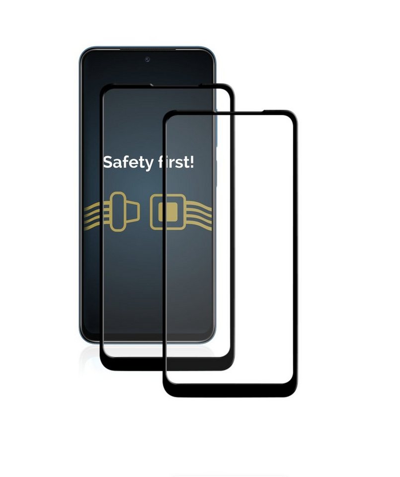 Savvies Displayschutzglas Xtreme Glass 2.5D Full Cover Panzerglas für Xiaomi Redmi Note 11S (schwarz) für Xiaomi Redmi Note 11S, 2 Stück, Schutzglas klar von Savvies