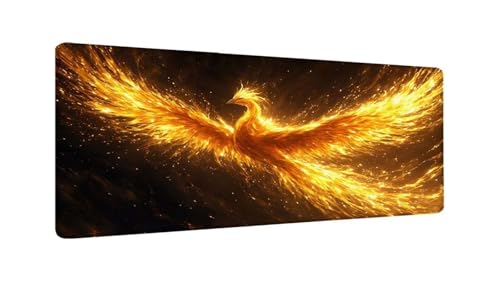 Phönix Tier Mauspad XXL 900x400x3 MM Groß Gaming Mauspad Design Vernähte Kanten, Wetterfest Anti Rutsch Mousepad PC Laptop verbessert Präzision und Geschwindigkeit für Home Office, Geschenke W-651 Phönix Tier Mauspad XXL 900x400x3 MM Groß Gaming Mauspad Design Vernähte Kanten, Wetterfest Anti Rutsch Mousepad PC Laptop verbessert Präzision und Geschwindigkeit für Home Office, Geschenke W-651 von Saweefog