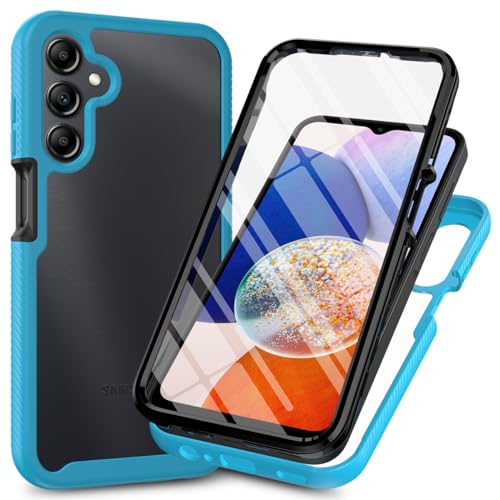 Schutzhülle für Samsung Galaxy A05S, mit integriertem Displayschutz, 360° Rundumschutz, strapazierfähig, kratzfest, stoßfest, dünn, Silikon, transparent, für Samsung Galaxy A05S, Hellblau Schutzhülle für Samsung Galaxy A05S, mit integriertem Displayschutz, 360° Rundumschutz, strapazierfähig, kratzfest, stoßfest, dünn, Silikon, transparent, für Samsung Galaxy A05S, Hellblau von Sawiqpd
