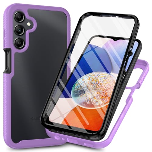 Samsung Galaxy A35 5G Hülle mit Eingebautem Displayschutz, 360 Full Body Schutzhülle Heavy Duty Anti-Scratch Stoßfest Slim Silikon Bumper Clear Phone Case für Samsung A35 5G, Lila Samsung Galaxy A35 5G Hülle mit Eingebautem Displayschutz, 360 Full Body Schutzhülle Heavy Duty Anti-Scratch Stoßfest Slim Silikon Bumper Clear Phone Case für Samsung A35 5G, Lila von Sawiqpd