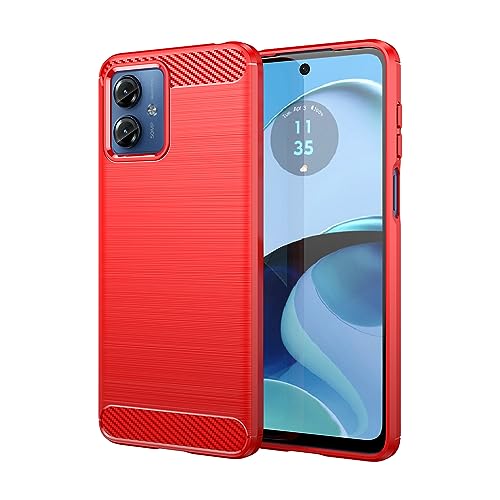 Sawiqpd Motorola Moto G54 Hülle, Moto G54 5G Hülle, ultradünne Kohlefaser-Textur, Handyhülle, Silikon, Bumper, weiches TPU-Gummi, stoßfest, schlanke Schutzhülle für Motorola Moto G54 6,5 Zoll, Rot Sawiqpd Motorola Moto G54 Hülle, Moto G54 5G Hülle, ultradünne Kohlefaser-Textur, Handyhülle, Silikon, Bumper, weiches TPU-Gummi, stoßfest, schlanke Schutzhülle für Motorola Moto G54 6,5 Zoll, Rot von Sawiqpd