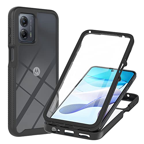 Sawiqpd Schutzhülle für Motorola Moto G24 / G04, Moto E14 mit integriertem Displayschutz, 360° Rundumschutz, strapazierfähig, kratzfest, stoßfest, schlanke Silikon-Schutzhülle, Schwarz Sawiqpd Schutzhülle für Motorola Moto G24 / G04, Moto E14 mit integriertem Displayschutz, 360° Rundumschutz, strapazierfähig, kratzfest, stoßfest, schlanke Silikon-Schutzhülle, Schwarz von Sawiqpd
