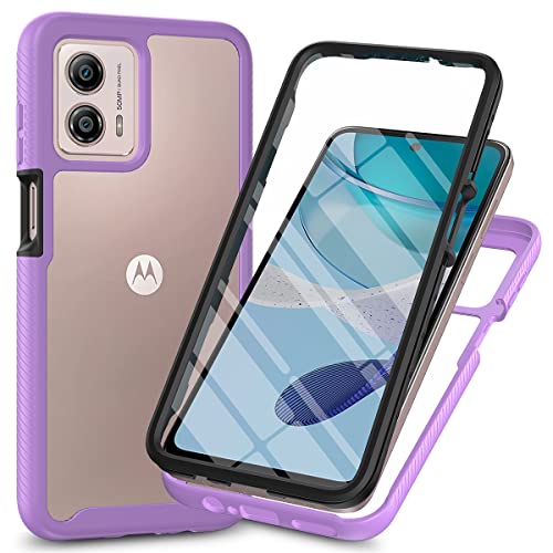 Sawiqpd Schutzhülle für Motorola Moto G24 / G04, Moto E14 Hülle mit integriertem Displayschutz, 360° Rundumschutz, strapazierfähig, kratzfest, stoßfest, schlanke Silikon-Schutzhülle, Lila Sawiqpd Schutzhülle für Motorola Moto G24 / G04, Moto E14 Hülle mit integriertem Displayschutz, 360° Rundumschutz, strapazierfähig, kratzfest, stoßfest, schlanke Silikon-Schutzhülle, Lila von Sawiqpd