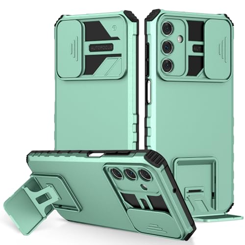 Sawiqpd Schutzhülle für Samsung Galaxy A56 5G mit integriertem Ständer, für Samsung A56 5G, Handyhülle mit Schiebeobjektiv, Kamera-Abdeckung, stoßfest, militärische Qualität, harte Rückseite, Hellgrün Sawiqpd Schutzhülle für Samsung Galaxy A56 5G mit integriertem Ständer, für Samsung A56 5G, Handyhülle mit Schiebeobjektiv, Kamera-Abdeckung, stoßfest, militärische Qualität, harte Rückseite, Hellgrün von Sawiqpd