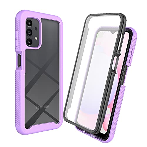 Schutzhülle für Samsung Galaxy A52S 5G / A52 5G / A52 4G mit integriertem Displayschutz, 360° Rundumschutzhülle, strapazierfähig, kratzfest, stoßfest, dünn, Silikon, transparent, Violett Schutzhülle für Samsung Galaxy A52S 5G / A52 5G / A52 4G mit integriertem Displayschutz, 360° Rundumschutzhülle, strapazierfähig, kratzfest, stoßfest, dünn, Silikon, transparent, Violett von Sawiqpd