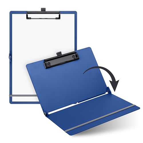 SAX Faltbares Klemmbrett, Blaubeere, Clipboard, A4 auf A5, hoch- und Querformat, ideal für Reisen und Business, für 30 Blatt, inkl. elastischem Verschlussband und Stiftschlaufe, langlebig & stoßfest SAX Faltbares Klemmbrett, Blaubeere, Clipboard, A4 auf A5, hoch- und Querformat, ideal für Reisen und Business, für 30 Blatt, inkl. elastischem Verschlussband und Stiftschlaufe, langlebig & stoßfest von Sax