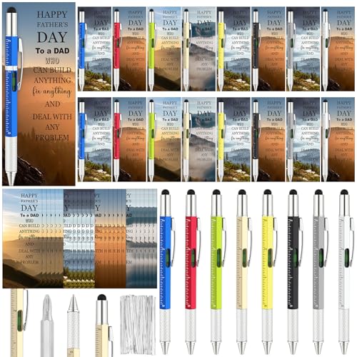 Sayglossy 24 Sets 6-in-1-Multifunktions-Stift für Erwachsene und Männer, Vatertagsgeschenke von Tochter, Sohn, mit Segenskarten und Bindebändern, Werkzeuge, Gadgets, Strumpffüller für ihn, Ehemann Sayglossy 24 Sets 6-in-1-Multifunktions-Stift für Erwachsene und Männer, Vatertagsgeschenke von Tochter, Sohn, mit Segenskarten und Bindebändern, Werkzeuge, Gadgets, Strumpffüller für ihn, Ehemann von Sayglossy