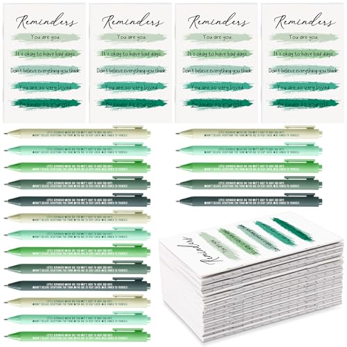 Sayglossy Mini-Notizblöcke und Kugelschreiber, Inspirationsgeschenke für freiwillige Mitarbeiter, psychische Therapie, Grün, 25 Sets Sayglossy Mini-Notizblöcke und Kugelschreiber, Inspirationsgeschenke für freiwillige Mitarbeiter, psychische Therapie, Grün, 25 Sets von Sayglossy