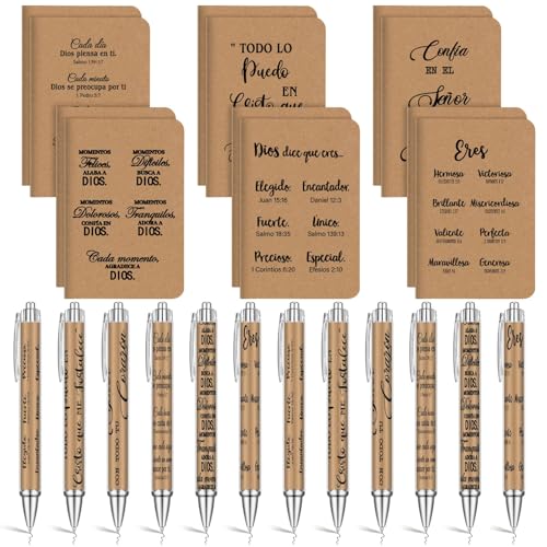Sayglossy Regalos Cristianos En Español Ostern Spanische christliche Geschenke für Frauen Mutter Glaube basierend Bibelvers Stift Notizbuch Regalos Cristianos para Mujer en Español Kirche (Kraft von Sayglossy