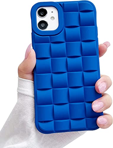 Sayoaho Kompatible iPhone 11 Hülle, niedliche 3D Plaid Design Hülle, weiches TPU Vollschutz, stoßfeste Hülle für Frauen Grils (blau) von Sayoaho